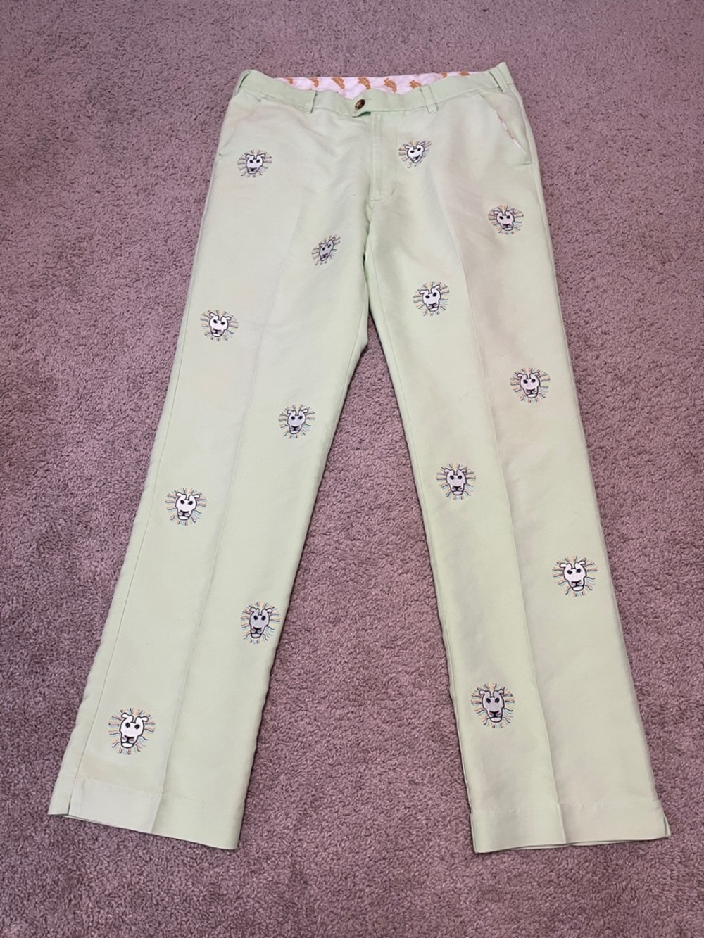 Limited Edition Loudmouth John Daly Lion Logo Golf Pants Mens - Picture 2 of 11